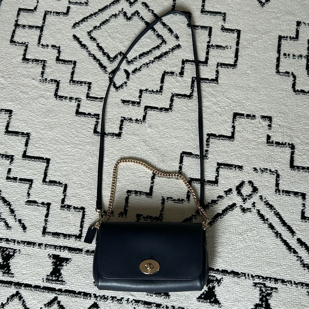 Authentic Coach F34604 Mini Ruby pebbled leather Crossbody Shoulder Bag